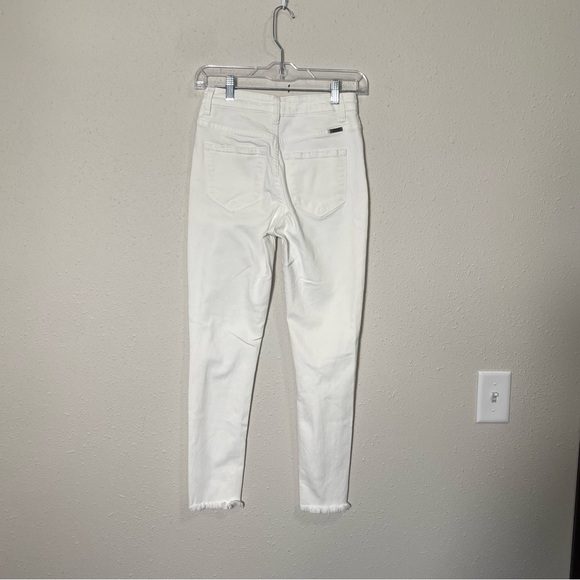 KanCan Estilo High Rise Ankle 5 Button Fly White Skinny Jean Women's Size 0 - Picture 3 of 16
